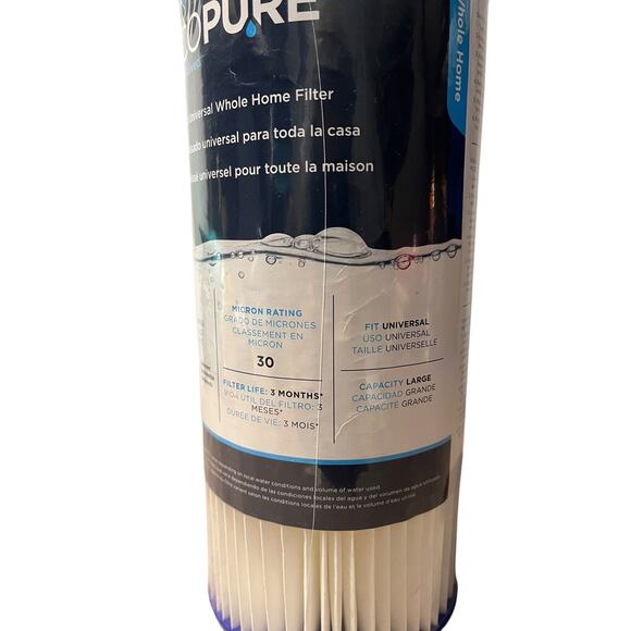 EcoPure EPW4P Pleated Whole Home Replacement Water Filter-Universal Fits Most... - Picture 2 of 3